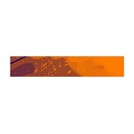 Orange and blue artistic pattern Flano Scarf (Mini) Front