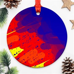 Colorful Pattern Round Ornament (two Sides) 