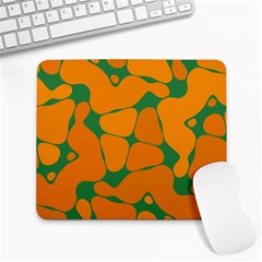 Orange Shapes                                                                                        			large Mousepad