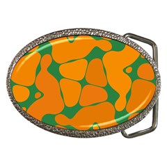 Orange Shapes                                                                                        			belt Buckle