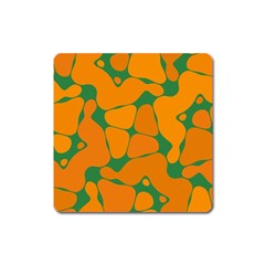 Orange Shapes                                                                                        			magnet (square)