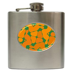 Orange Shapes                                                                                        			hip Flask (6 Oz)