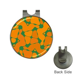 Orange Shapes                                                                                        			golf Ball Marker Hat Clip