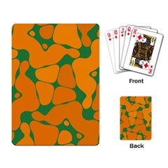 Orange Shapes                                                                                        			playing Cards Single Design