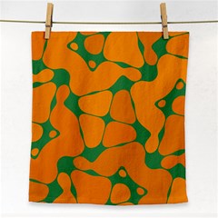 Orange Shapes                                                                                        			face Towel by LalyLauraFLM