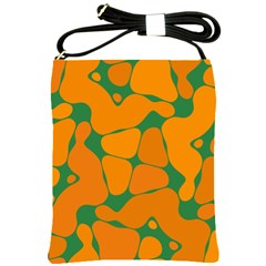 Orange Shapes                                                                                        			shoulder Sling Bag