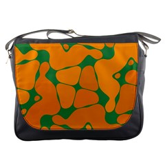 Orange Shapes                                                                                        			messenger Bag