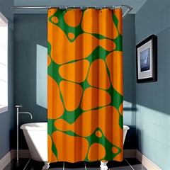 Orange Shapes                                                                                       	shower Curtain 36  X 72  by LalyLauraFLM