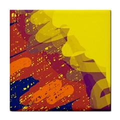 Colorful Abstract Pattern Tile Coasters