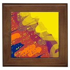 Colorful Abstract Pattern Framed Tiles