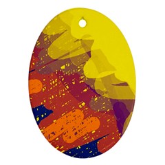 Colorful Abstract Pattern Ornament (oval) 