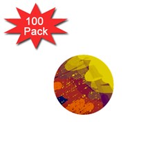 Colorful Abstract Pattern 1  Mini Buttons (100 Pack) 