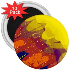 Colorful Abstract Pattern 3  Magnets (10 Pack) 