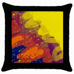 Colorful Abstract Pattern Throw Pillow Case (black)