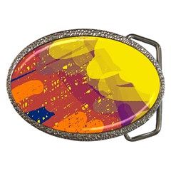 Colorful Abstract Pattern Belt Buckles by Valentinaart