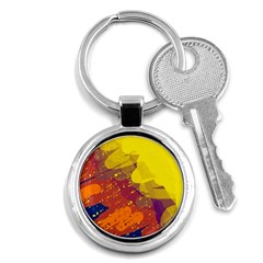 Colorful Abstract Pattern Key Chains (round) 