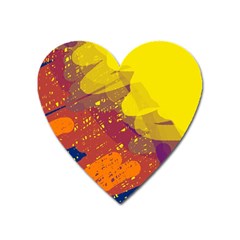 Colorful Abstract Pattern Heart Magnet