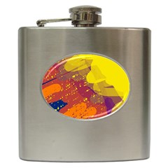 Colorful Abstract Pattern Hip Flask (6 Oz)