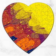 Colorful Abstract Pattern Jigsaw Puzzle (heart)