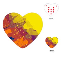 Colorful Abstract Pattern Playing Cards (heart) 