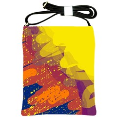 Colorful Abstract Pattern Shoulder Sling Bags by Valentinaart