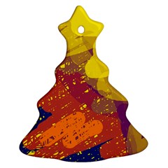 Colorful Abstract Pattern Christmas Tree Ornament (2 Sides)