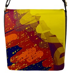 Colorful Abstract Pattern Flap Messenger Bag (s) by Valentinaart