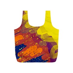 Colorful Abstract Pattern Full Print Recycle Bags (s) 