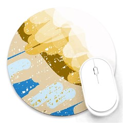 Artistic Pastel Pattern Round Mousepads