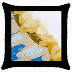 Artistic Pastel Pattern Throw Pillow Case (black)