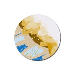 Artistic Pastel Pattern Rubber Round Coaster (4 Pack) 