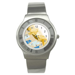 Artistic Pastel Pattern Stainless Steel Watch by Valentinaart