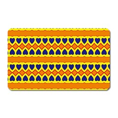 Hearts And Rhombus Pattern                                                                                          			magnet (rectangular)