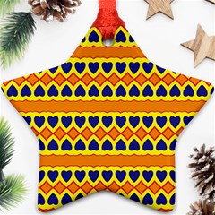 Hearts And Rhombus Pattern                                                                                          			ornament (star)