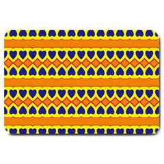 Hearts And Rhombus Pattern                                                                                          			large Doormat by LalyLauraFLM