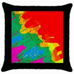 Colorful abstract design Throw Pillow Case (Black) Front