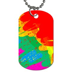 Colorful Abstract Design Dog Tag (one Side)