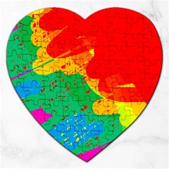 Colorful Abstract Design Jigsaw Puzzle (heart)