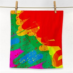 Colorful Abstract Design Face Towel by Valentinaart