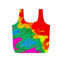 Colorful Abstract Design Full Print Recycle Bags (s)  by Valentinaart