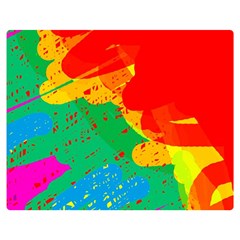 Colorful Abstract Design Double Sided Flano Blanket (medium) 