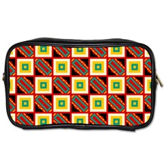 Squares And Rectangles Pattern                                                                                          Toiletries Bag (two Sides) by LalyLauraFLM