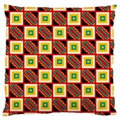 Squares And Rectangles Pattern                                                                                          	large Flano Cushion Case (two Sides) by LalyLauraFLM