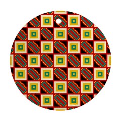 Squares And Rectangles Pattern                                                                                          			ornament (round)