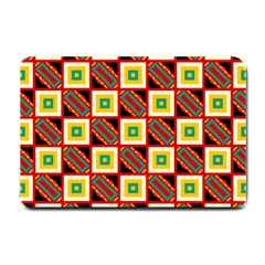 Squares And Rectangles Pattern                                                                                          			small Doormat by LalyLauraFLM