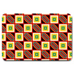 Squares And Rectangles Pattern                                                                                          			large Doormat by LalyLauraFLM