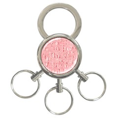 Elegant Pink Pattern 3-ring Key Chains by Valentinaart