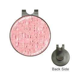 Elegant Pink Pattern Hat Clips With Golf Markers