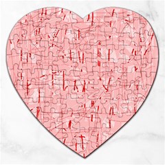 Elegant Pink Pattern Jigsaw Puzzle (heart)