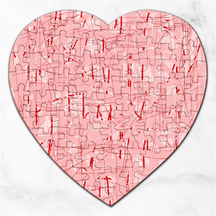 Elegant pink pattern Jigsaw Puzzle (Heart)